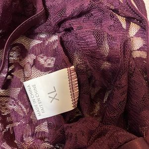 Wine colored lingerie set NWT